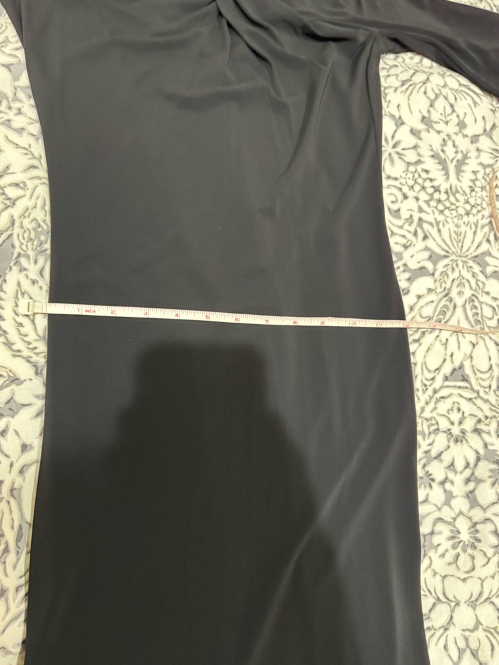 Armani Collezioni Black Long-Sleeve Twist-Neck Maxi Dress size 8 - Picture 6 of 10